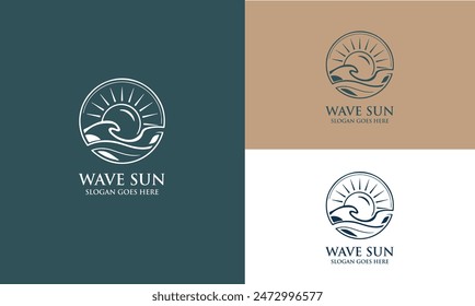 sun wave logo design inspiration