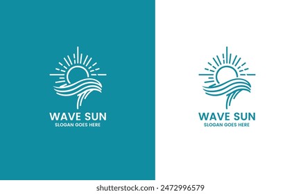 diseño inspirado en el logotipo de sun wave