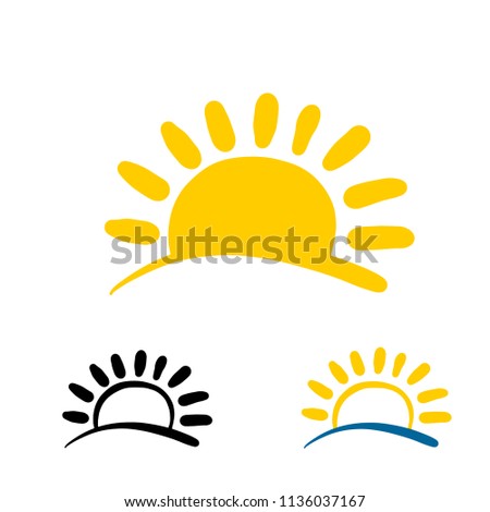 sun wave logo travel logo template stock vector royalty free yellow wave logo