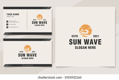 Sun wave template monogram style