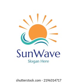 sun and waves vector illustration design