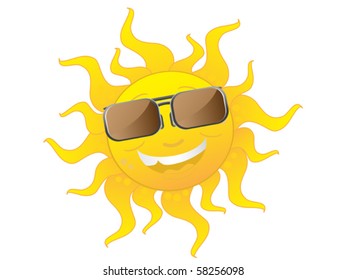 sun wearing sunglasses