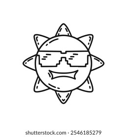 the sun wears glasses eps10