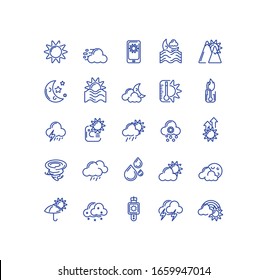 sun and weather concept of icons set over white background, colorful and flat style, vector illustration