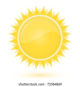 Sun. Weather forecast glossy icon