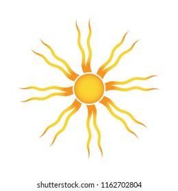 sun weather forecast icon, vector seasons sunny weather, sunny weather icon illustration