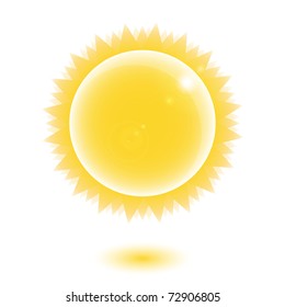 Sun - weather forecast - vector bright icon