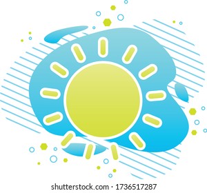 Icono de Sol. Clima. Concepto abstracto y diseño moderno sencillo.