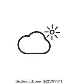 sun weather icon editable outline stroke vector eps