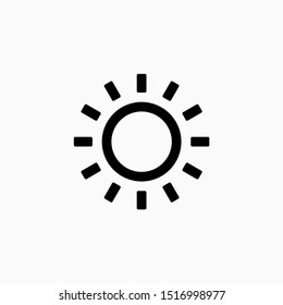 Sun weather icon flat design