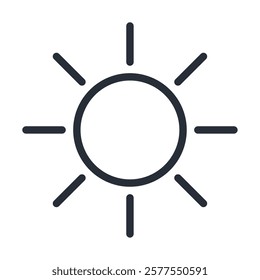 sun weather icon isolated design
