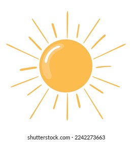 sun weather icon isolated flat
