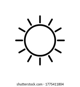 Sun, weather icon. Simple line, outline vector elements of vacation icons for ui and ux, website or mobile application