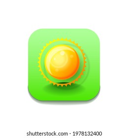 Sun Weather Icon Vector Design Style