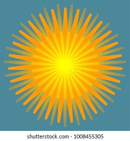Sun. Weather icon - vector illustration