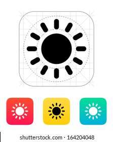 Sun weather icon. Vector illustration.