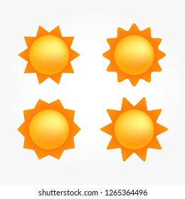 Sun Weather Icons Sunny Weather Icons Stock Vector Royalty Free Shutterstock