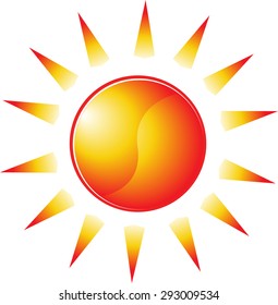The sun weather icon.vector illustration