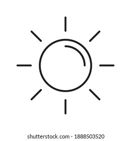 Sun Weather Line Style Icon Vector Illustration Design