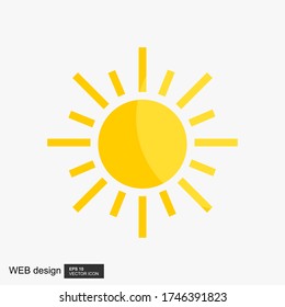 Sun weather summer icon vector