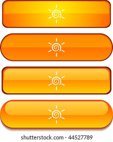 Sol   para abrir el Navegador. Ilustración vectorial.