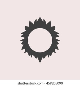 Sun web icon. Isolated illustration