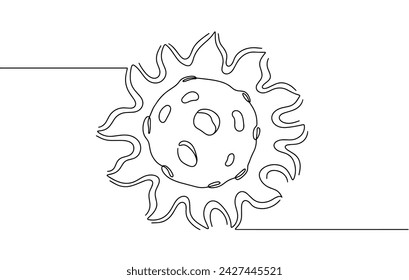 Die Sonne, in der der Mond ist. Astronomische Himmelskörper. Kreative Illustration für verschiedene Zwecke. Bilder, die in keiner Phase ohne Verwendung irgendeiner Form von KI-Software erstellt wurden. 