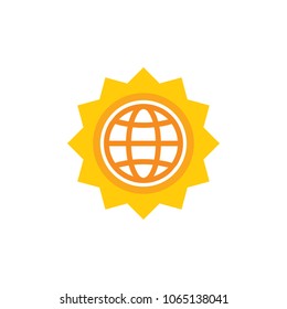 Sun World Logo Icon Design