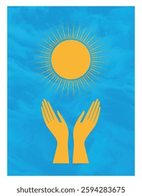 Sun Worship Hands Spiritual Energy