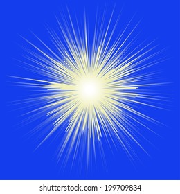 sun yellow and blue sky background