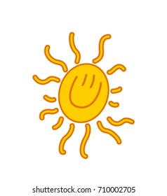Sun yellow drawn 