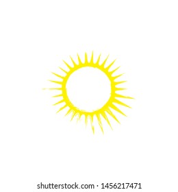 sun yellow icon logo design