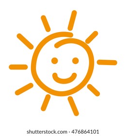 sun yellow isolated