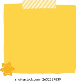 sun, yellow, memo, bright, smile