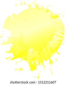 Sun.Big yellow round spot.Vector illustration.