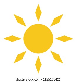 sun yellow vector icon