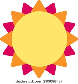 Sun zig zag icon vector illustration