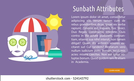 Sunbath Attributes Conceptual Banner