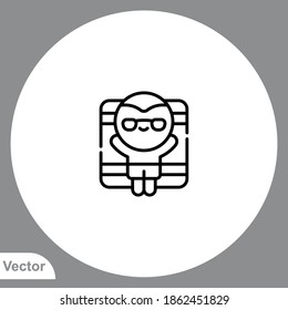 Sunbath icon sign vector,Symbol, logo illustration for web and mobile
