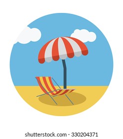 
Sunbathe Colored Vector Icon
