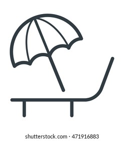 Sunbathe Colored Vector Icon