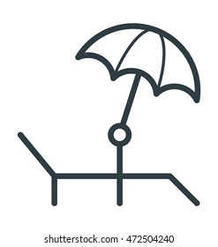 Sunbathe Colored Vector Icon 