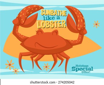 Sunbathe lobster