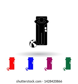 sunbathe multi color icon. Elements of beach holidays set. Simple icon for websites, web design, mobile app, info graphics