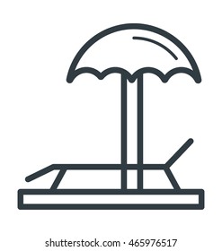 Sunbathe Vector Icon