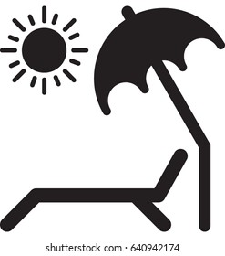 Sunbathe Vector Icon