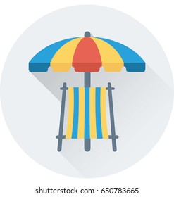 Sunbathe Vector Icon
