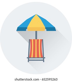 Sunbathe Vector Icon