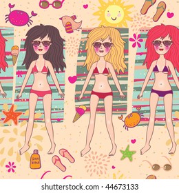 Sunbathing Girls