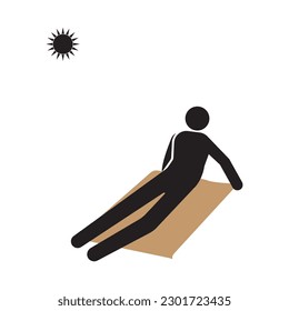 sunbathing icon vector illustration symbol design